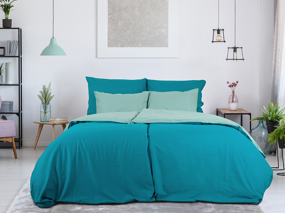 Povlečení Double face - Kobalt/Nebeská